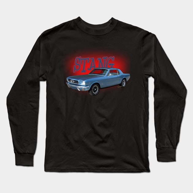 65 Mustang Coupe Long Sleeve T-Shirt by vivachas